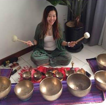 set of 7 antique ancient Tibetan singing bowls